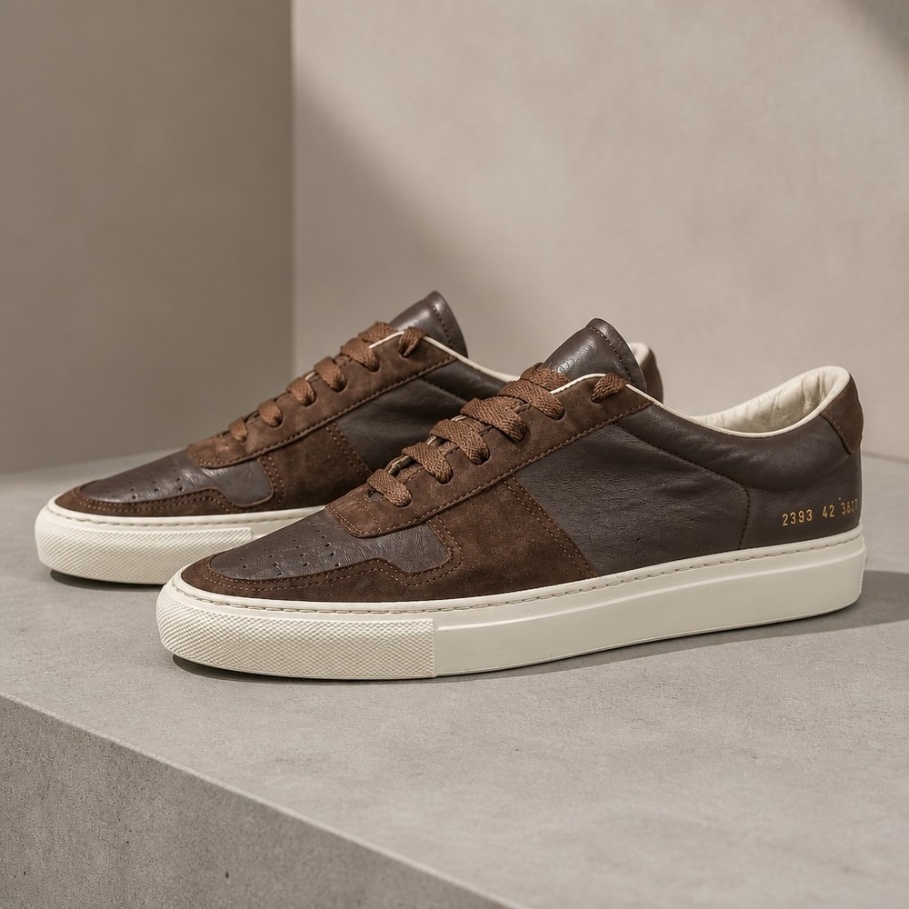 Common Projects BBall Duo Material Brown 2393-3621 US Mens Size 9 / EU 42